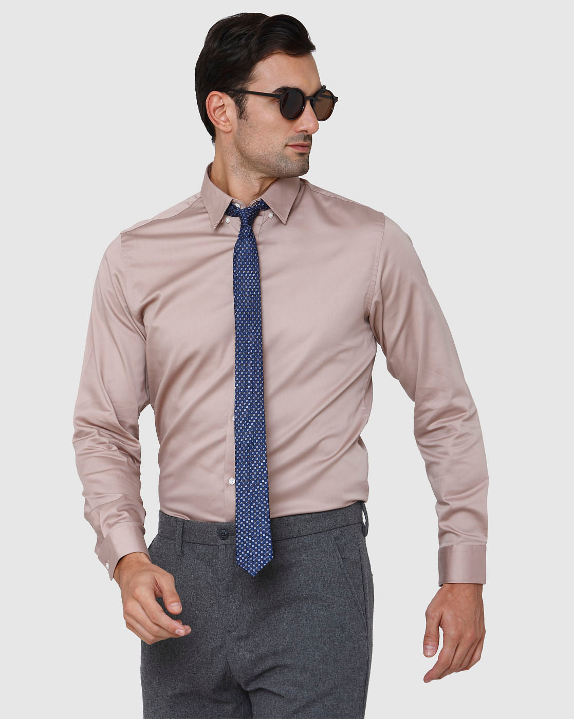 Beige Full Sleeves Shirt