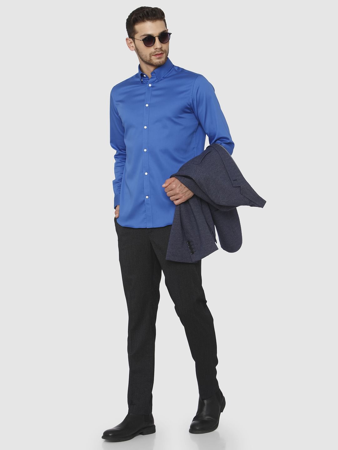 Blue Slim Fit Formal Shirt