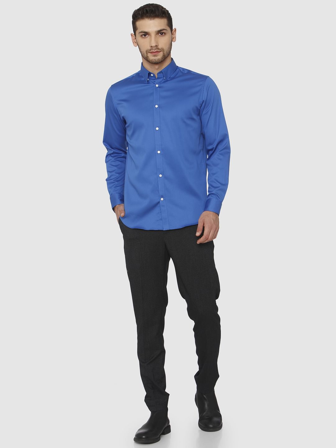 Blue Slim Fit Formal Shirt