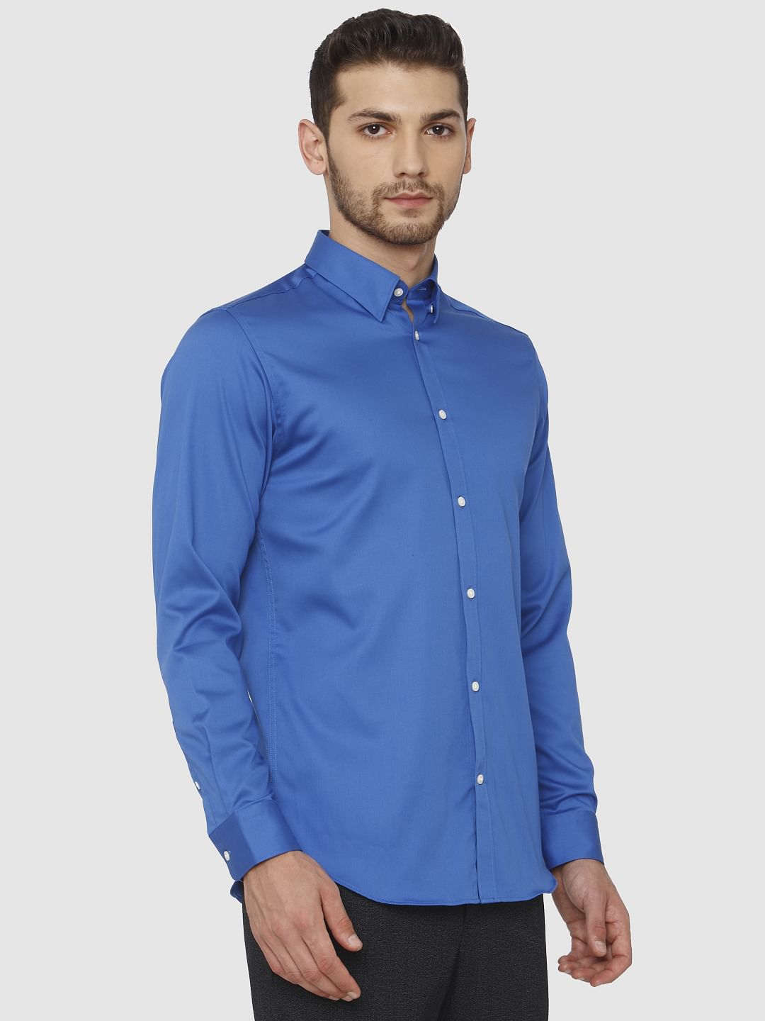 Blue Slim Fit Formal Shirt