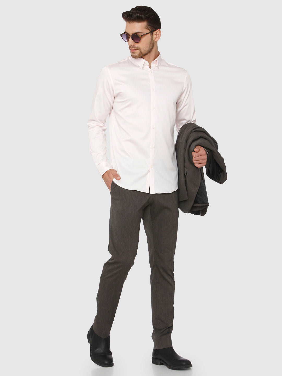 Light Pink Slim Fit Formal Shirt