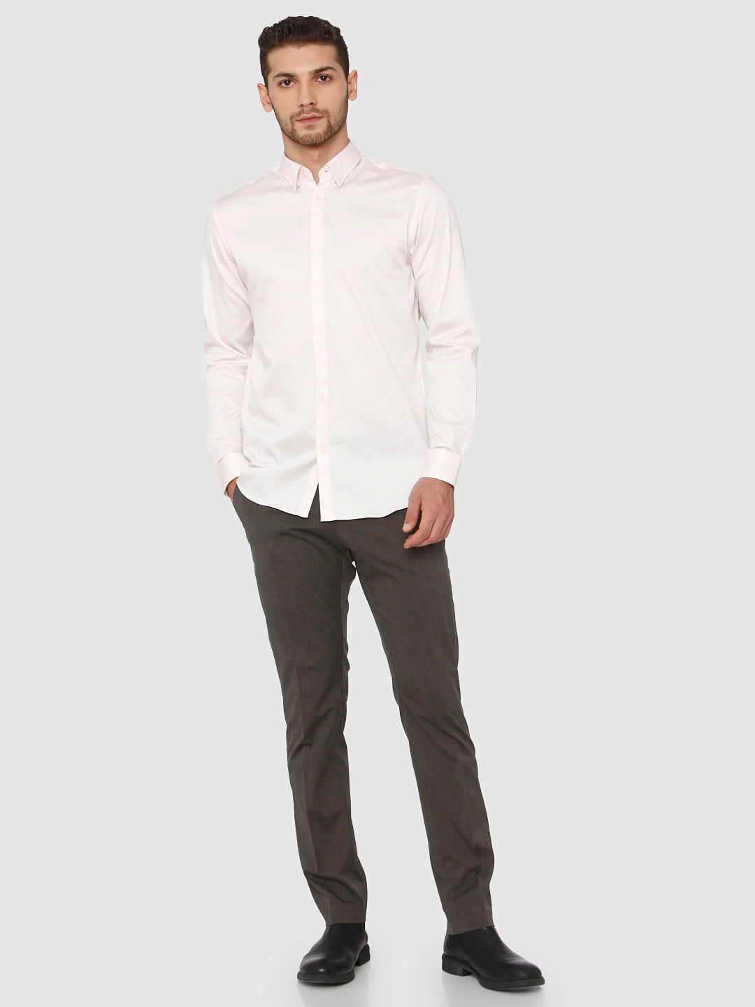 Light Pink Slim Fit Formal Shirt