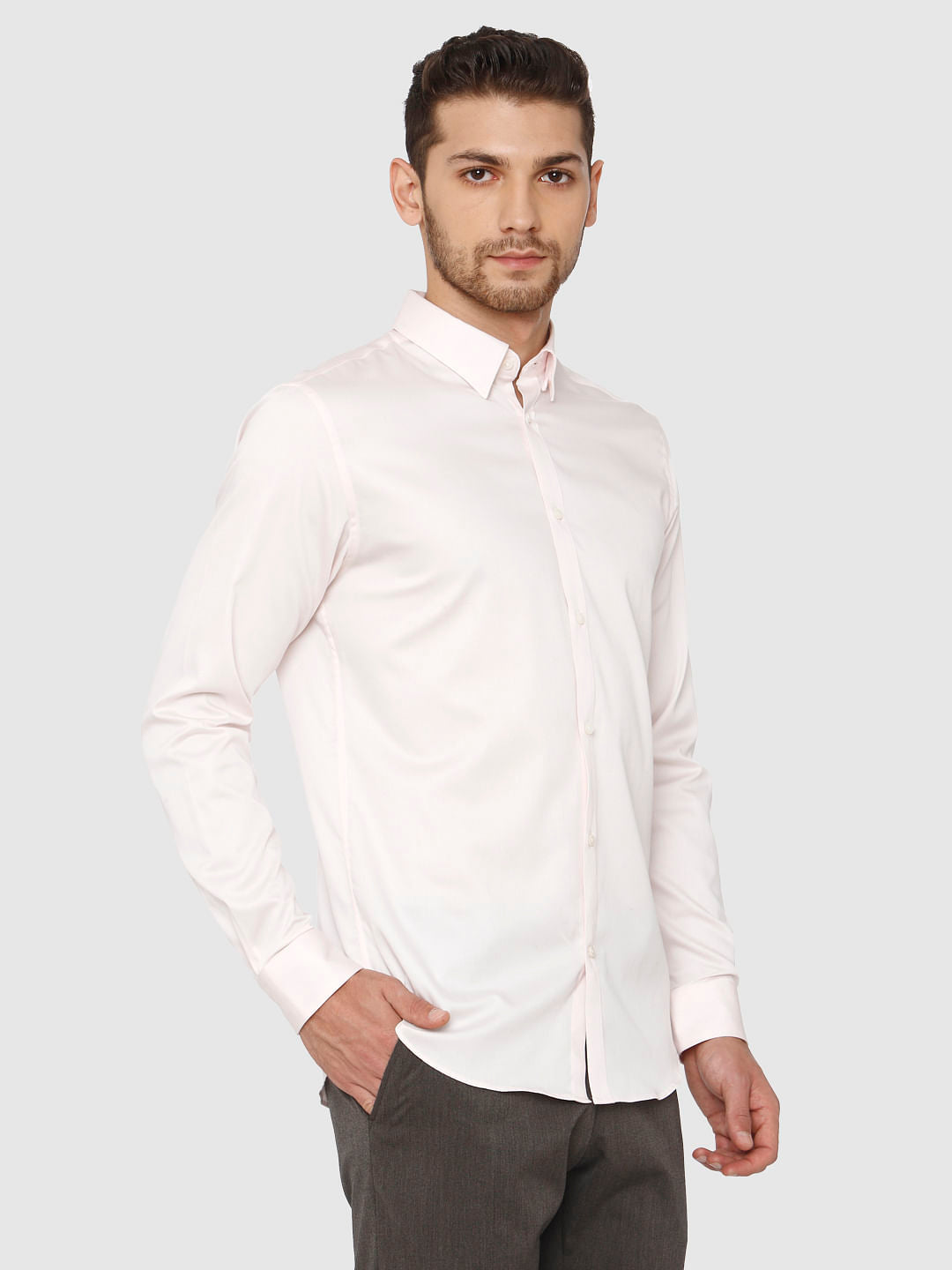 Light Pink Slim Fit Formal Shirt