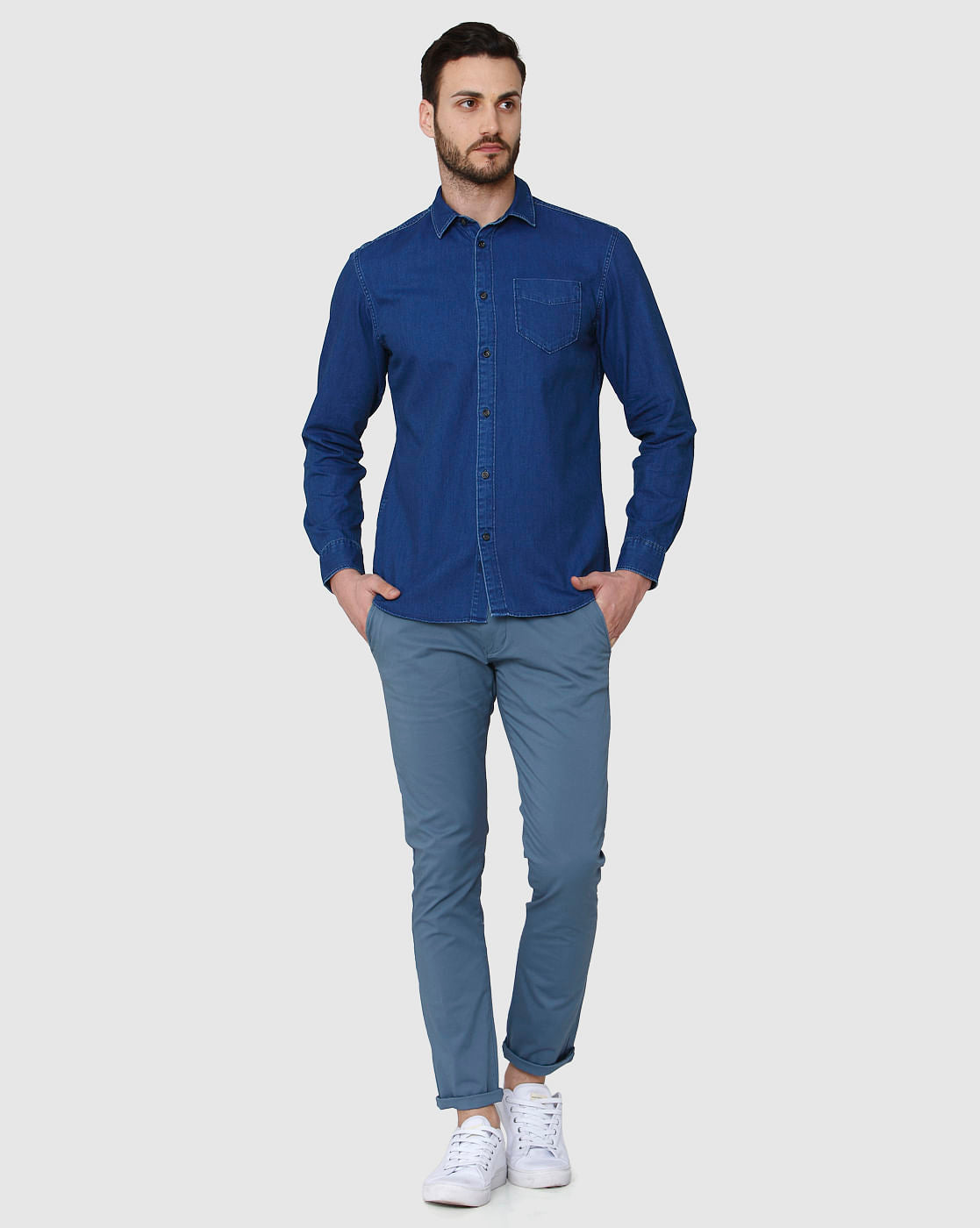 Blue Full Sleeves Shirt