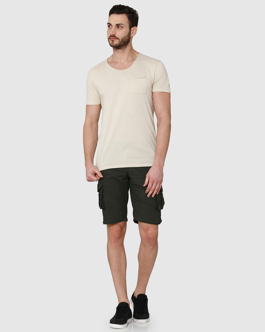 Cream Crew Neck T-Shirt