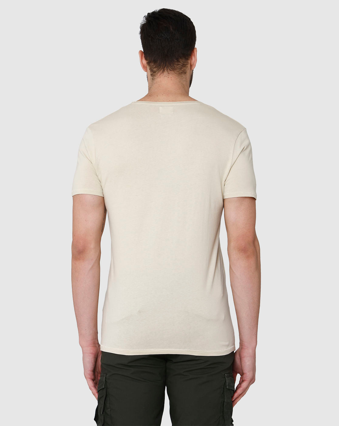 Cream Crew Neck T-Shirt