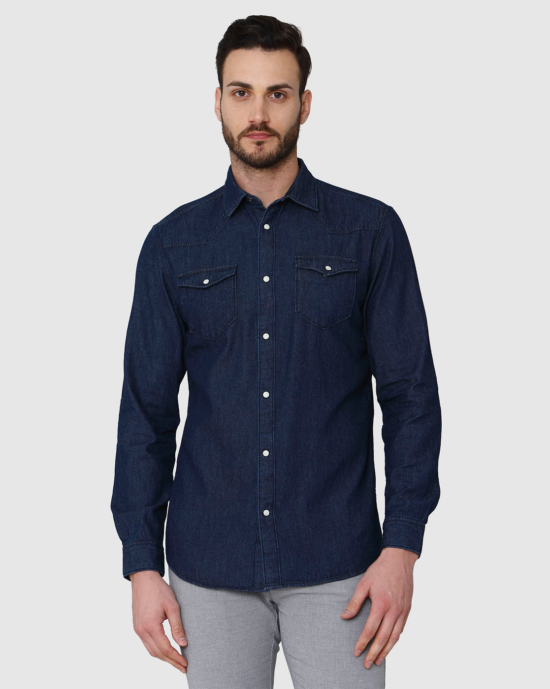 Blue Full Sleeves Shirt