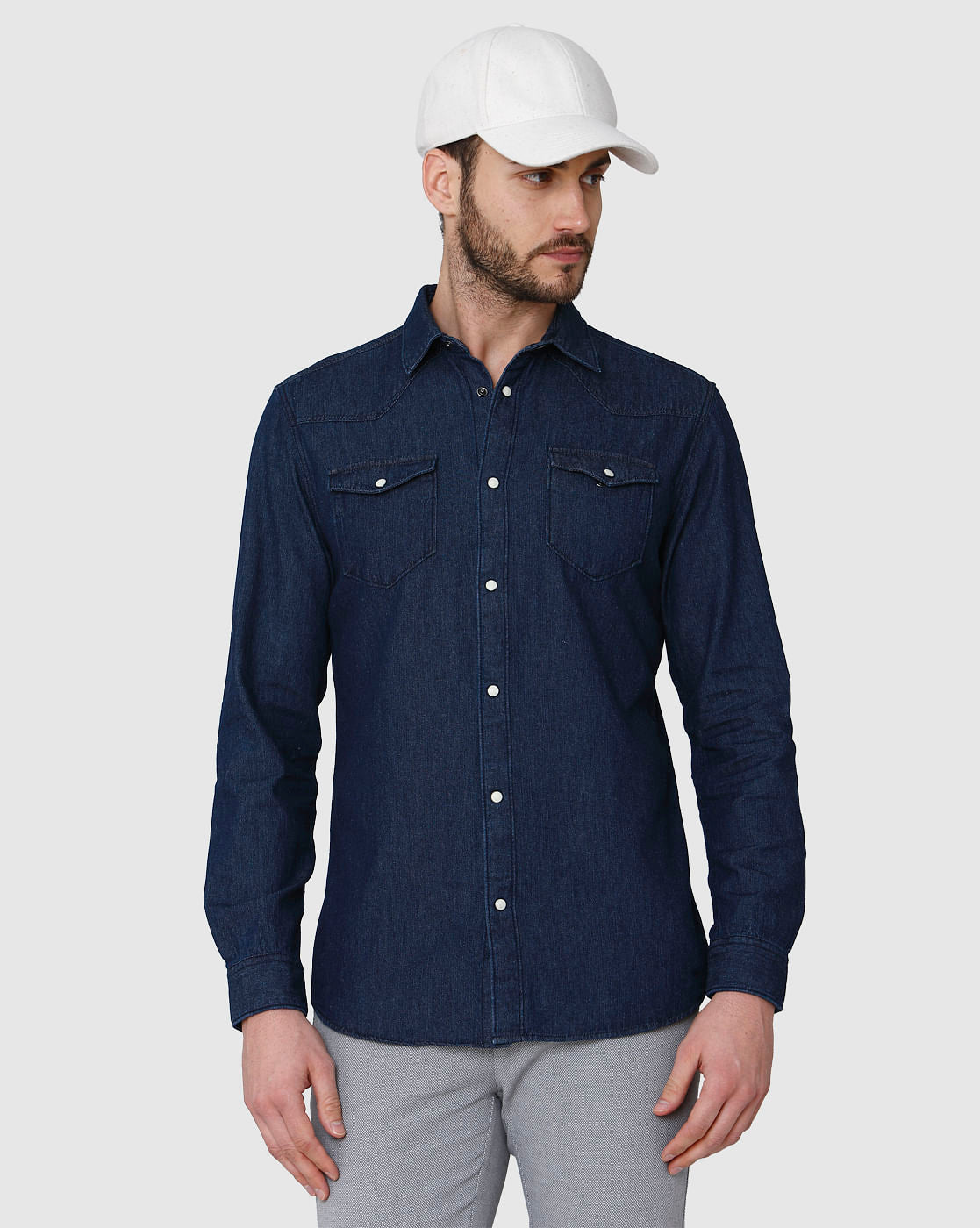 Blue Full Sleeves Shirt