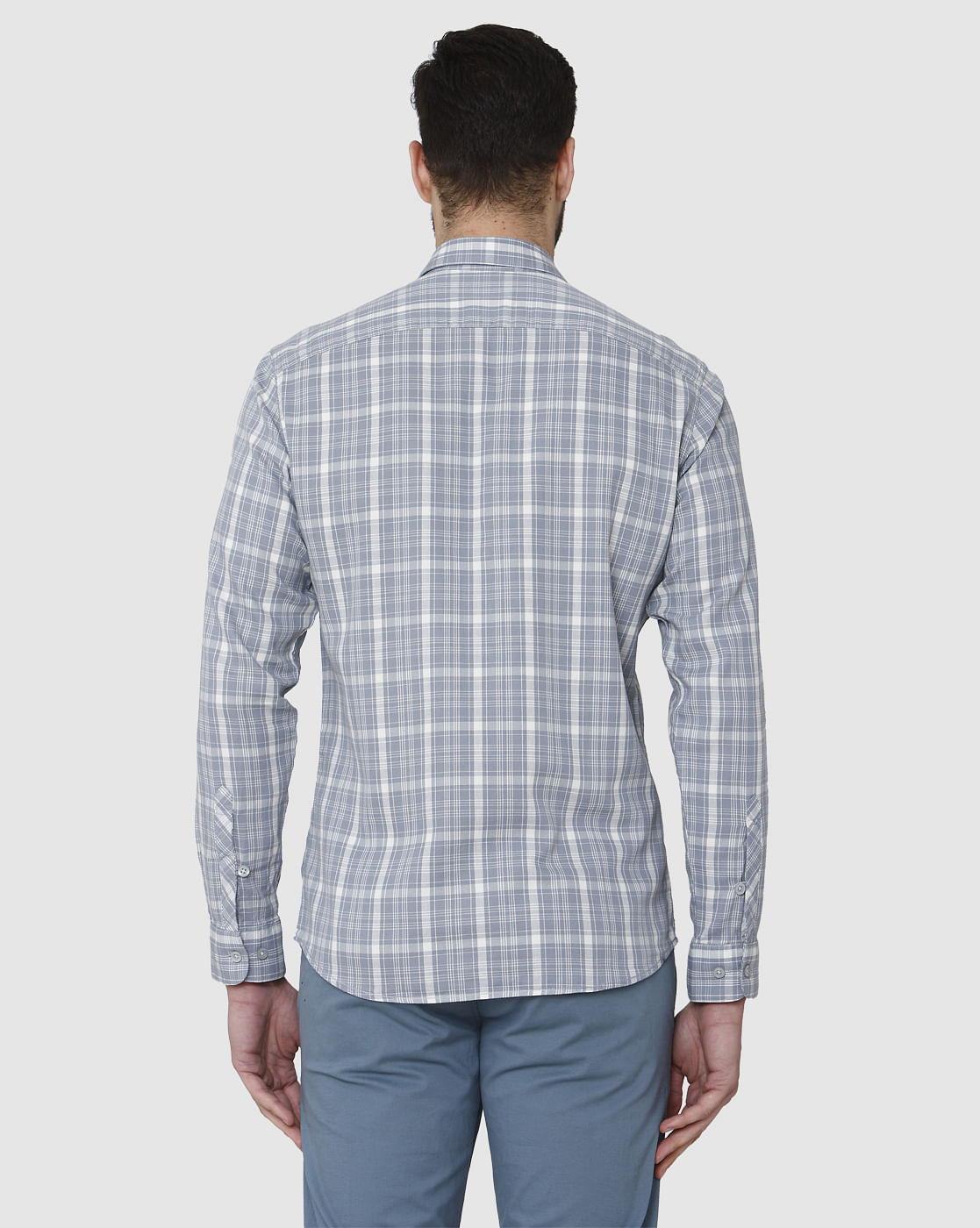 Blue Check Full Sleeves Shirt