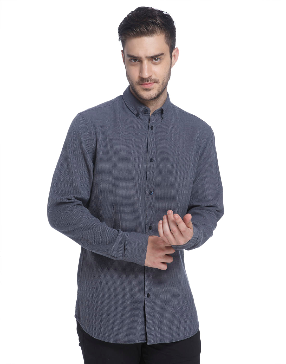 Dark Blue Full Sleeves Shirt