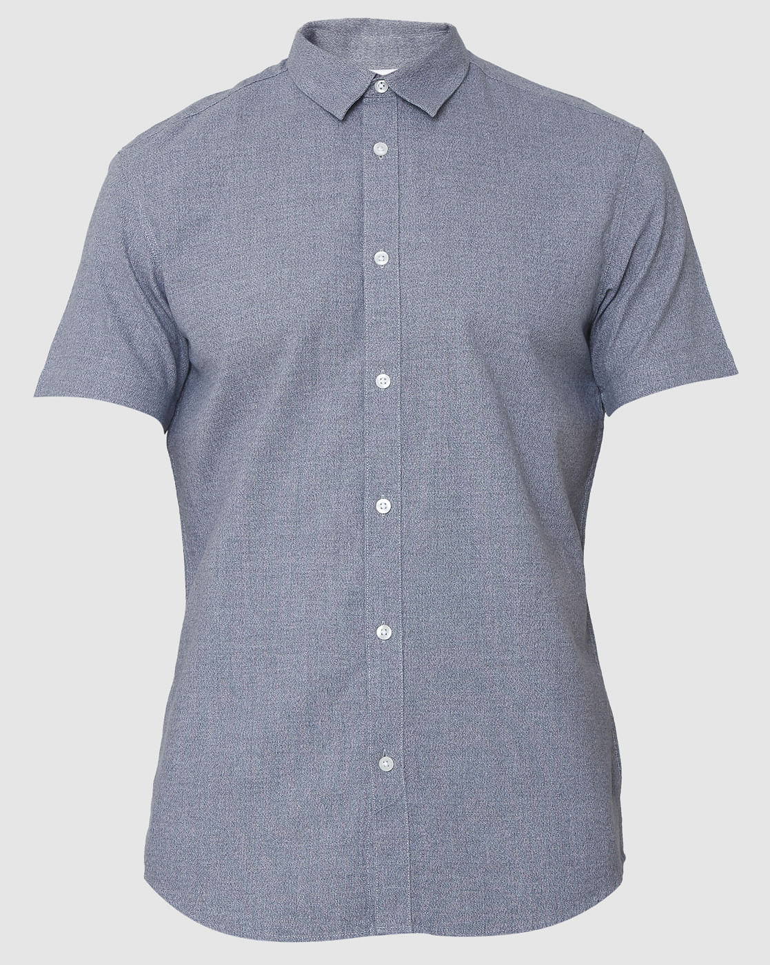 Blue Short Sleeves Shirt