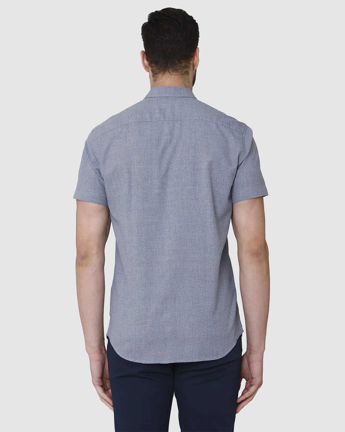 Blue Short Sleeves Shirt