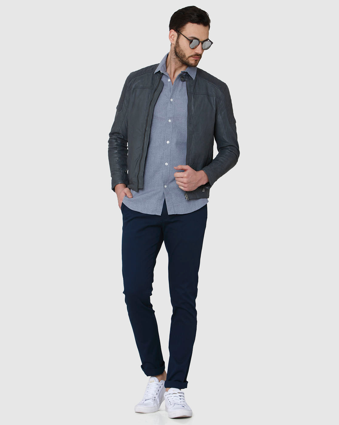 Blue Short Sleeves Shirt