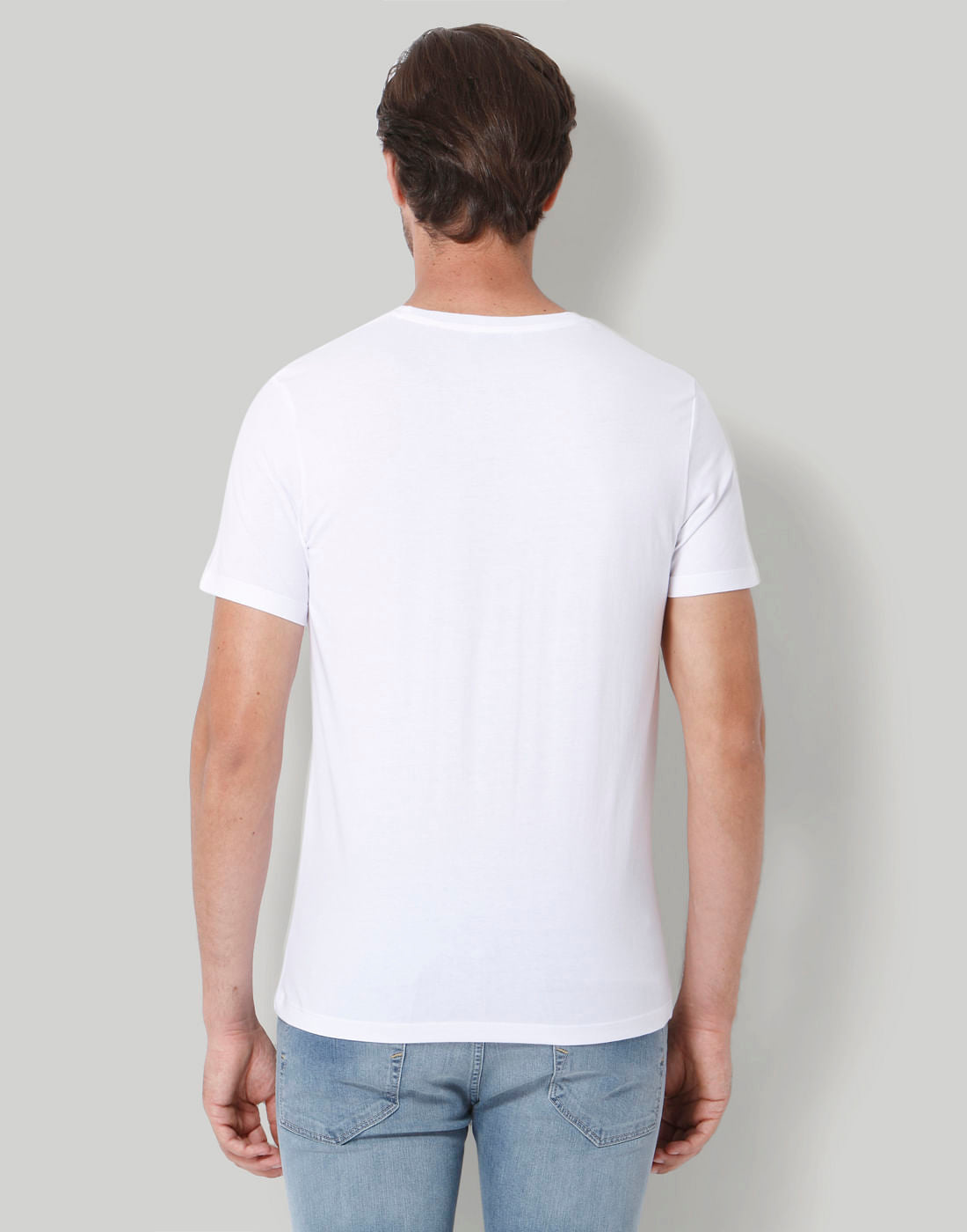 White Printed Crew Neck T-Shirt
