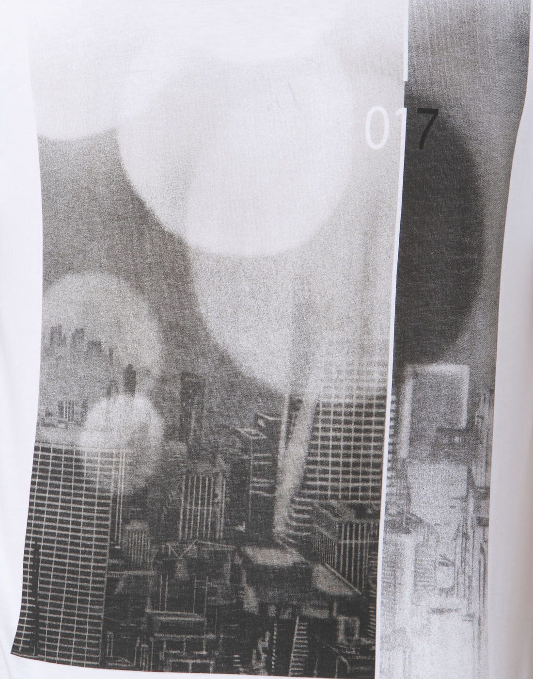 White Printed Crew Neck T-Shirt