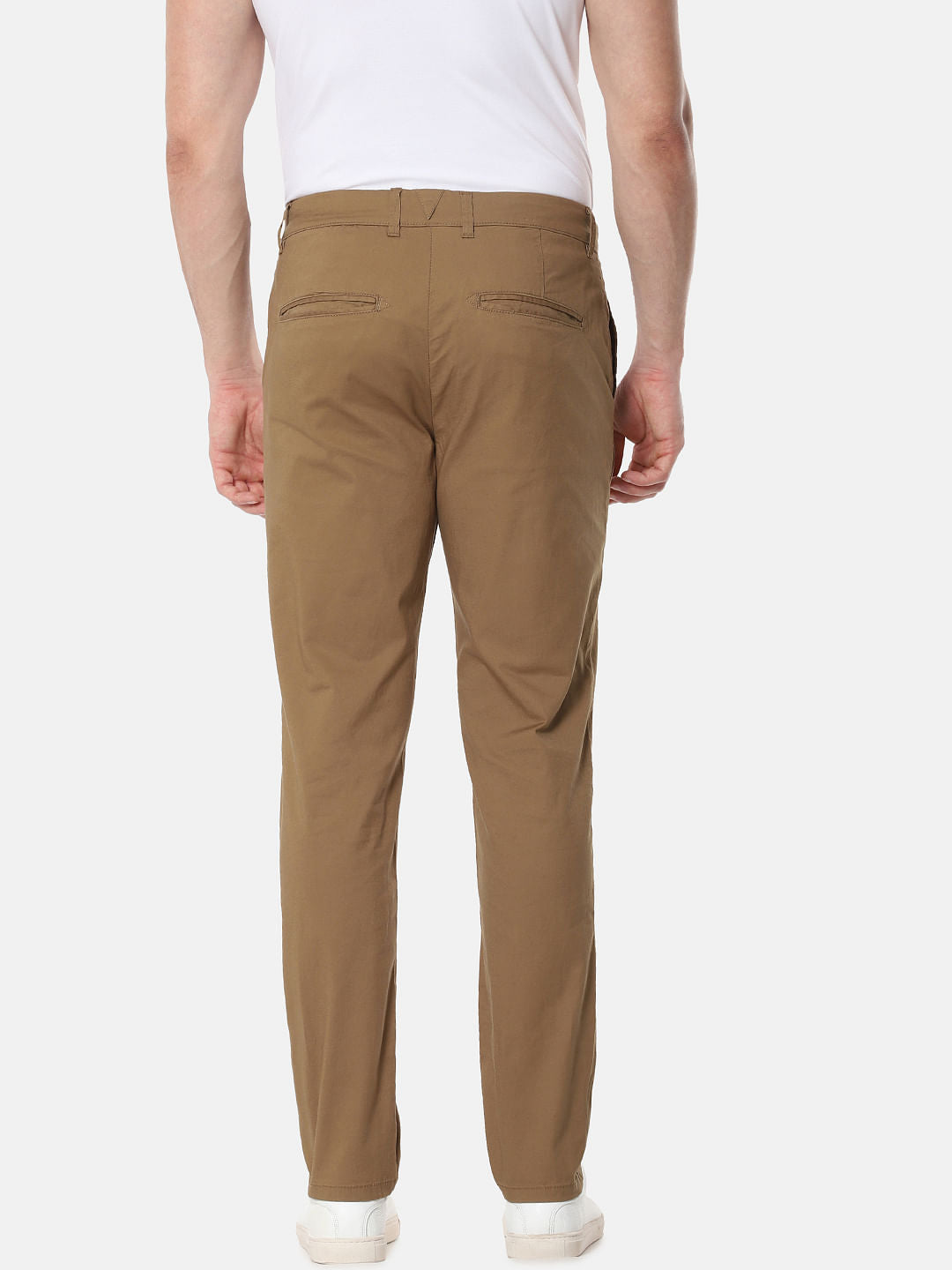 Brown Mid Rise Slim Fit Chinos