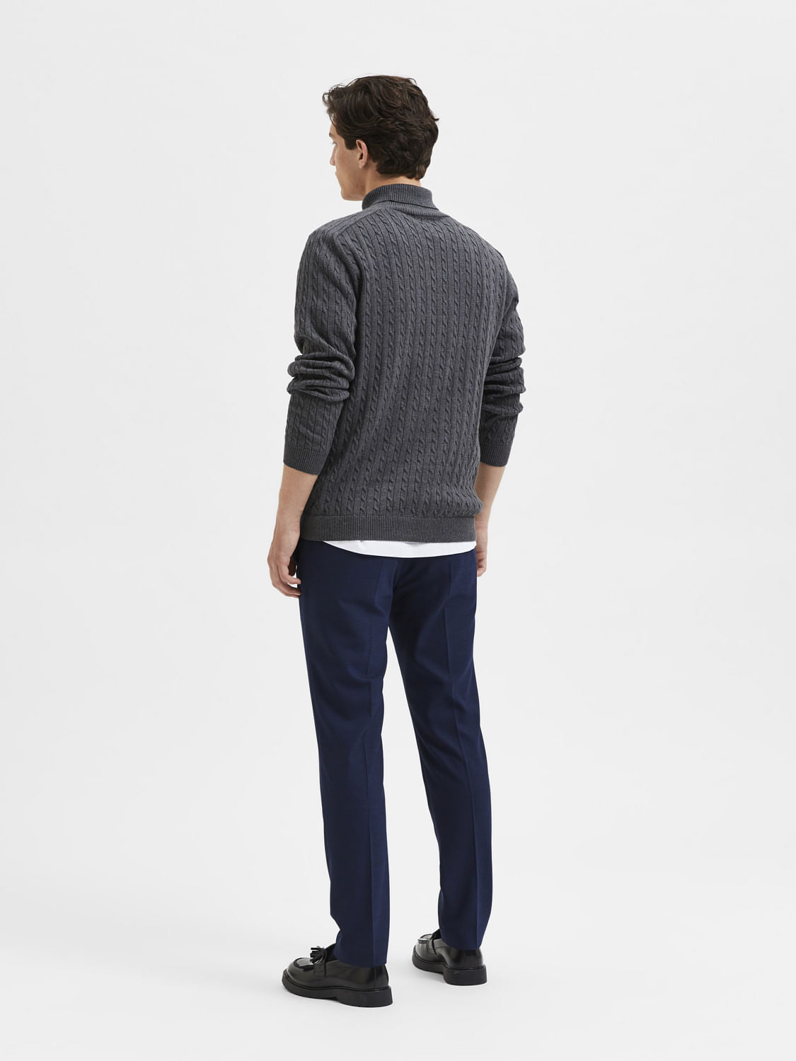 Dark Grey Roll Neck Pullover