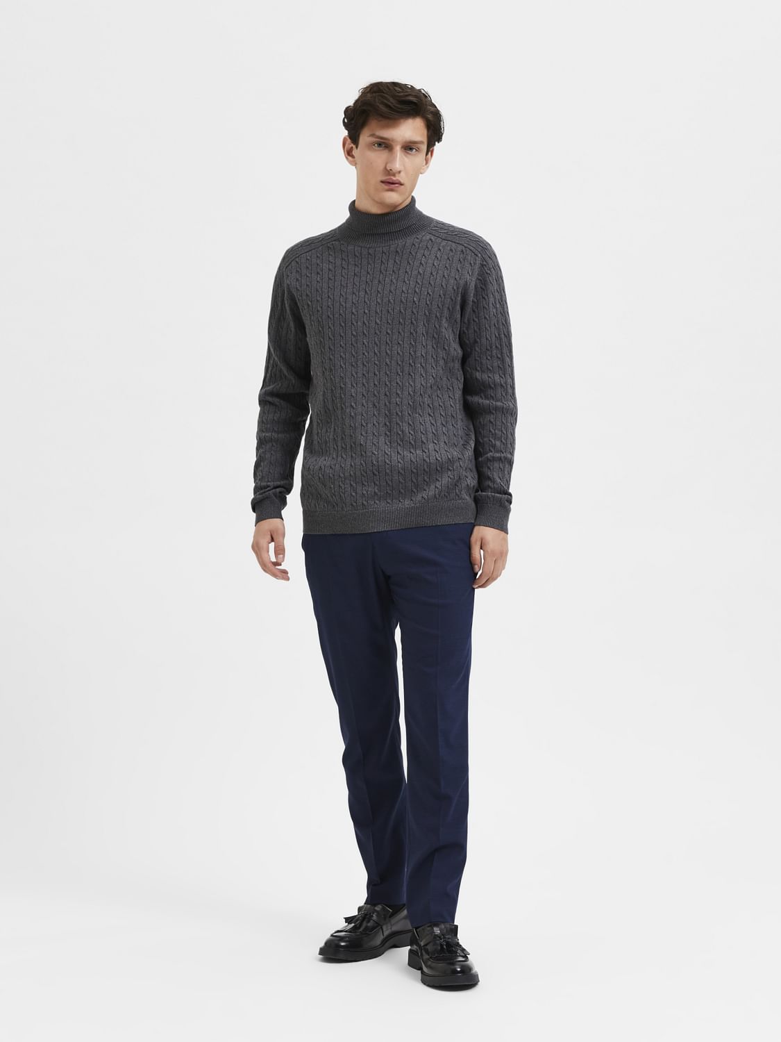 Dark Grey Roll Neck Pullover