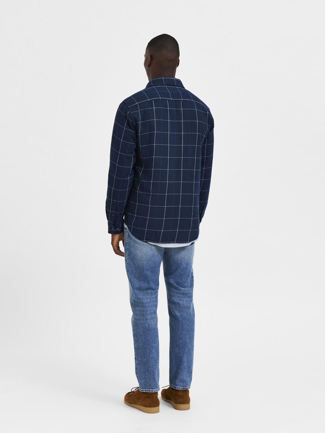 Blue Check Full Sleeves Shirt