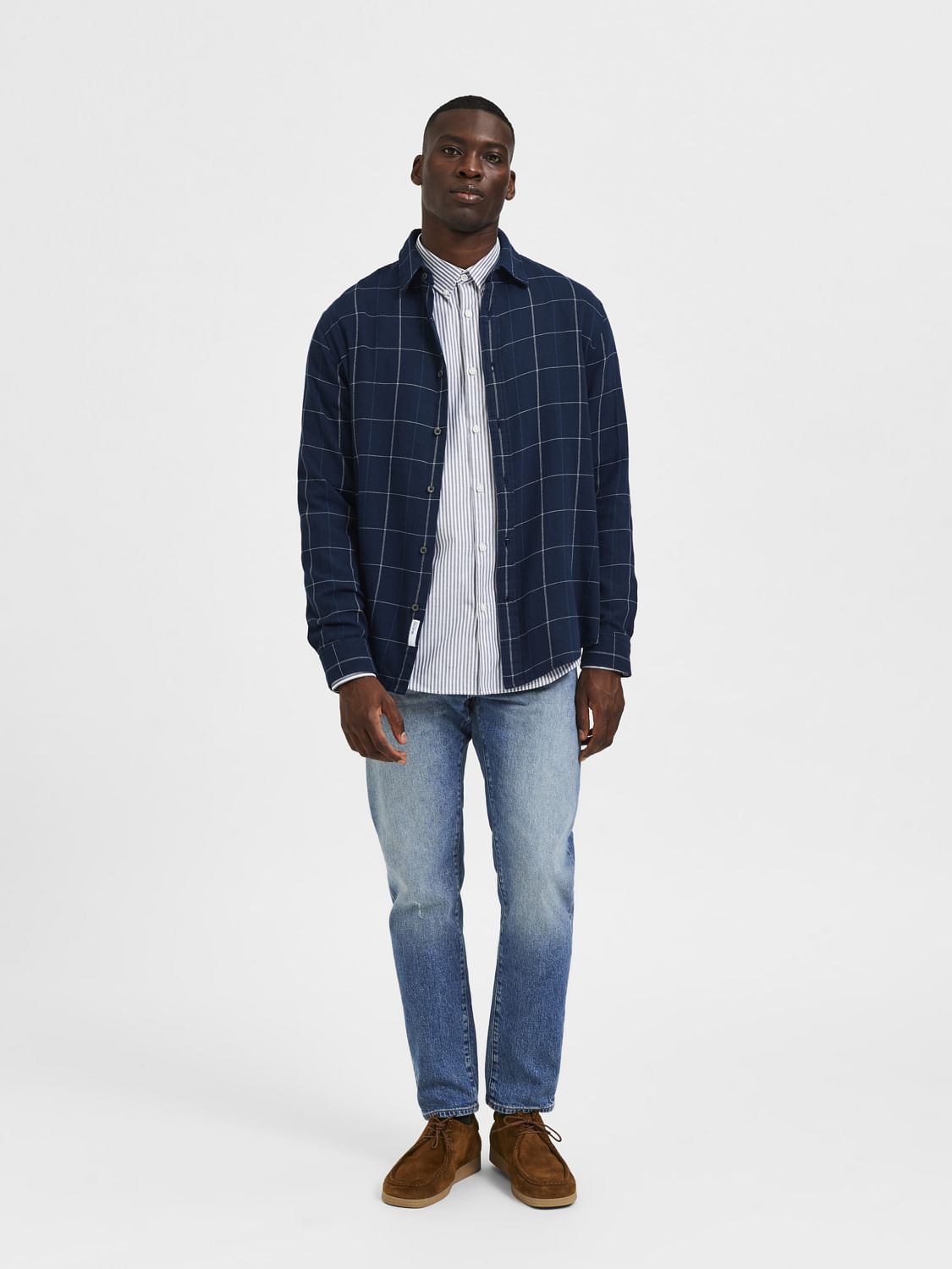 Blue Check Full Sleeves Shirt