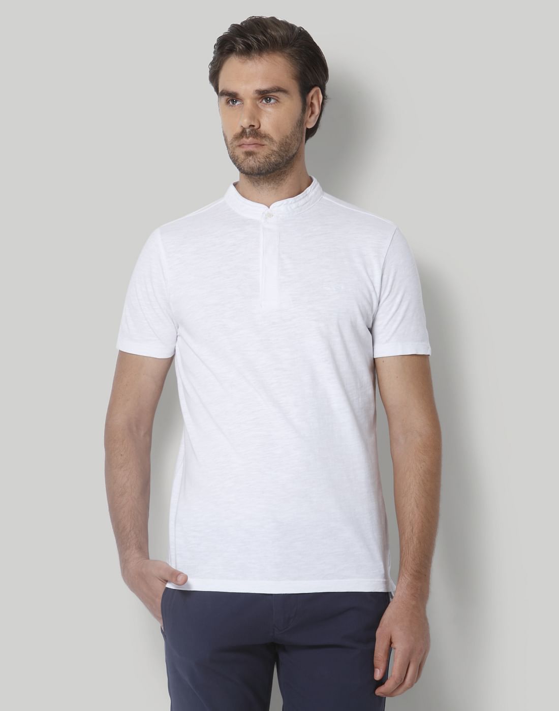 White Henley T-Shirt