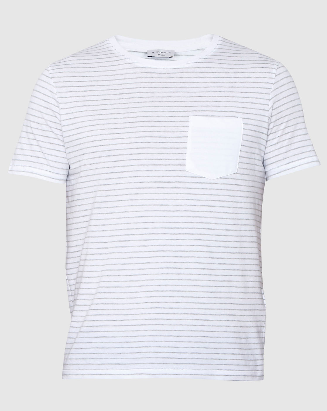 White Striped Crew Neck T-Shirt
