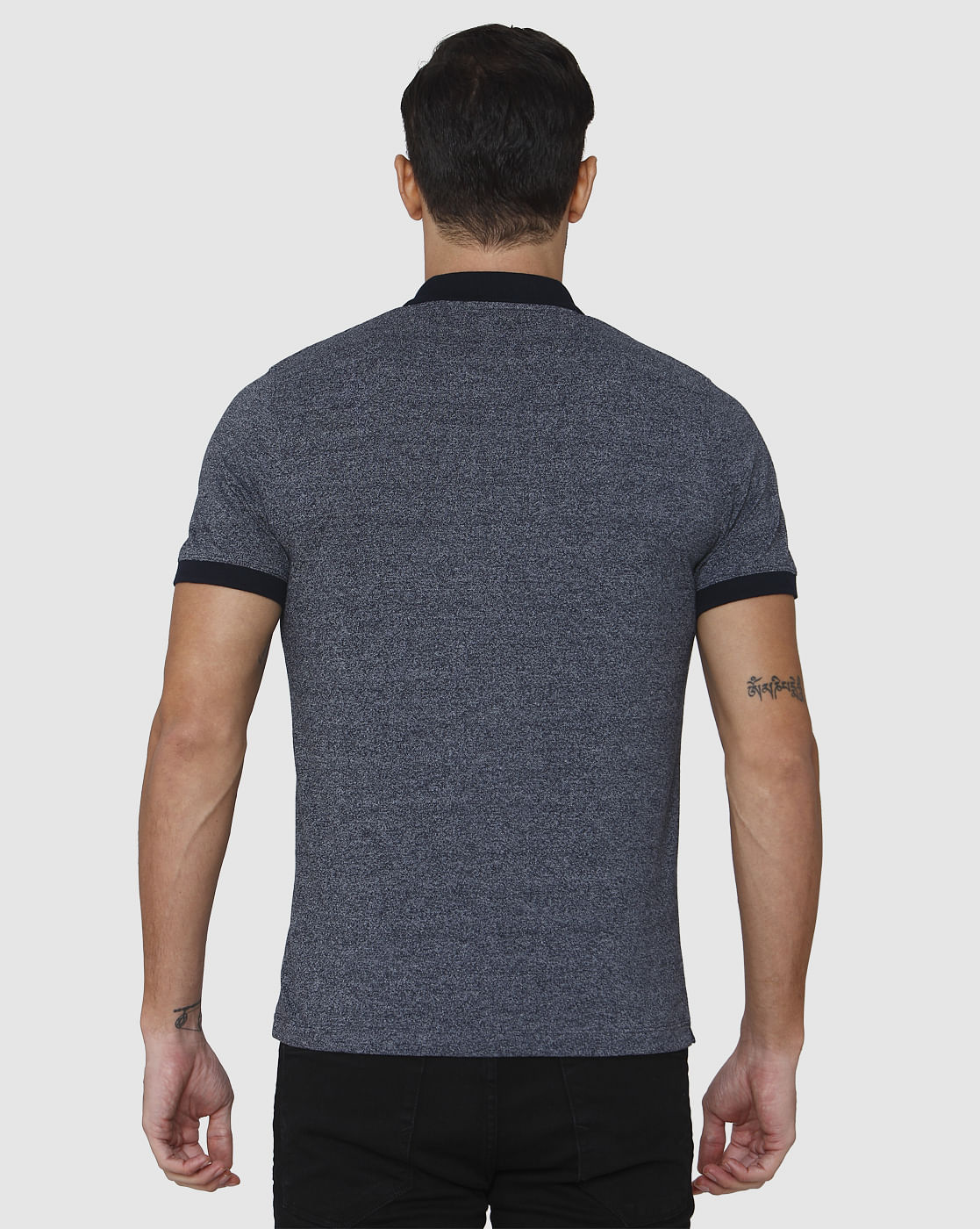 Blue Polo Neck T-Shirt