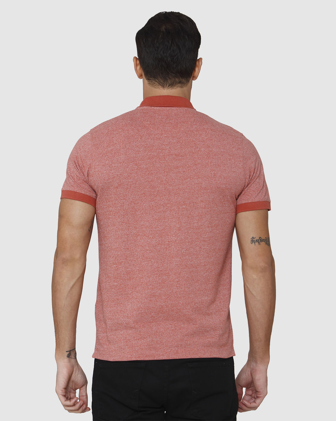 Red Polo Neck T-Shirt