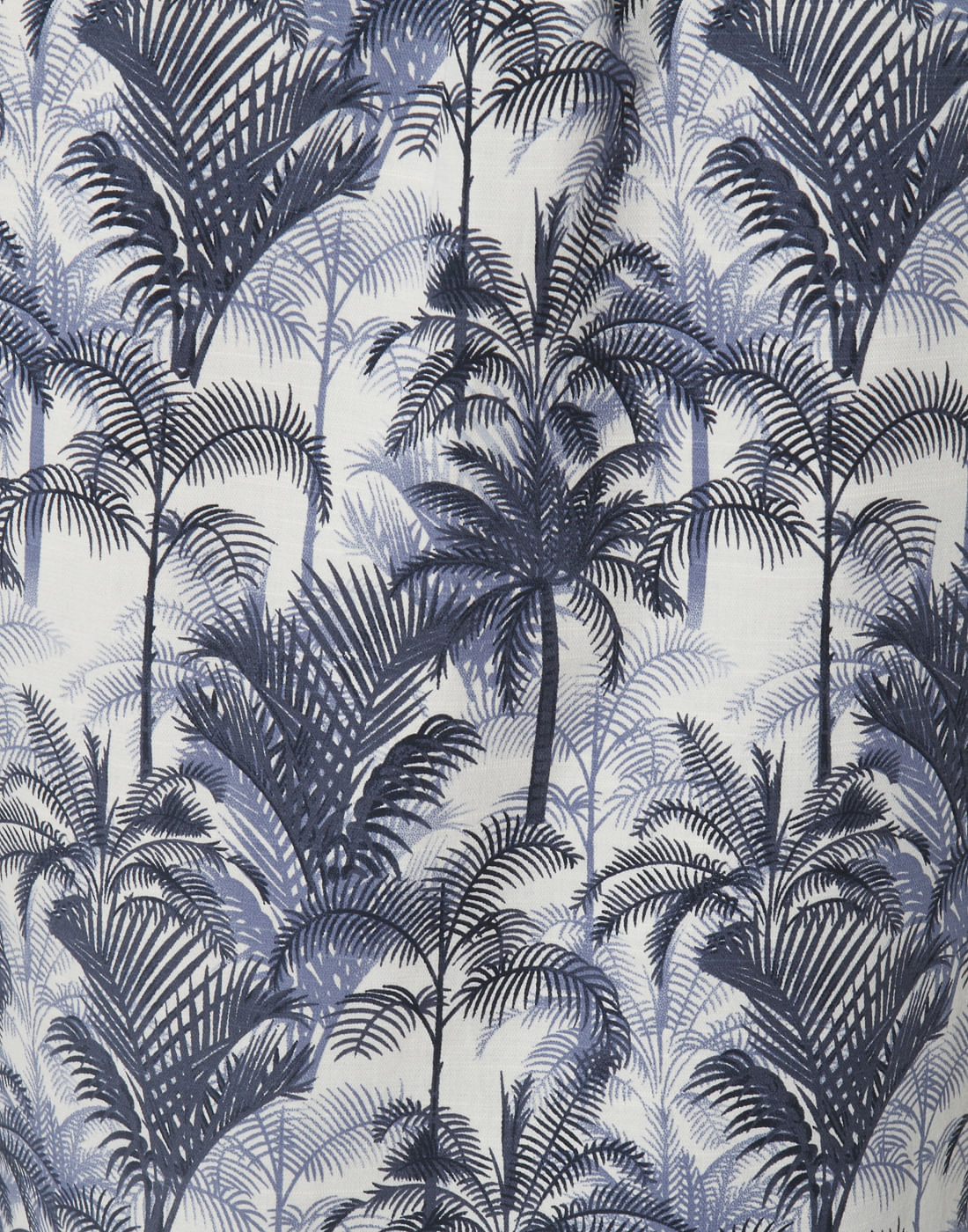 White Tropical Print Short Sleeves Shirt