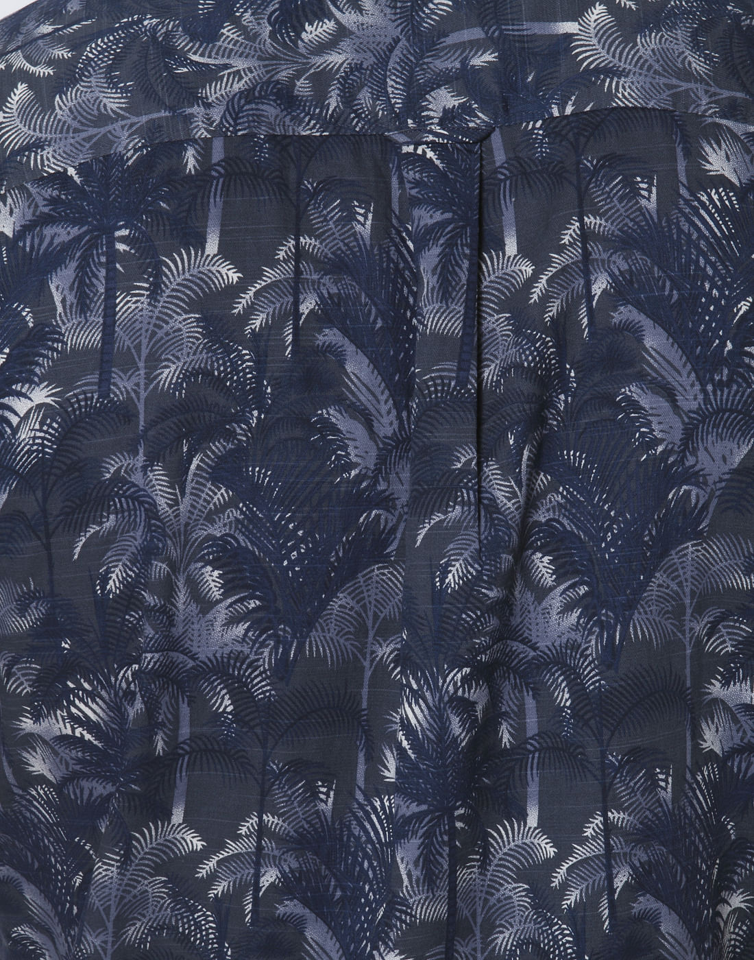 Blue Tropical Print Short Sleeves Shirt