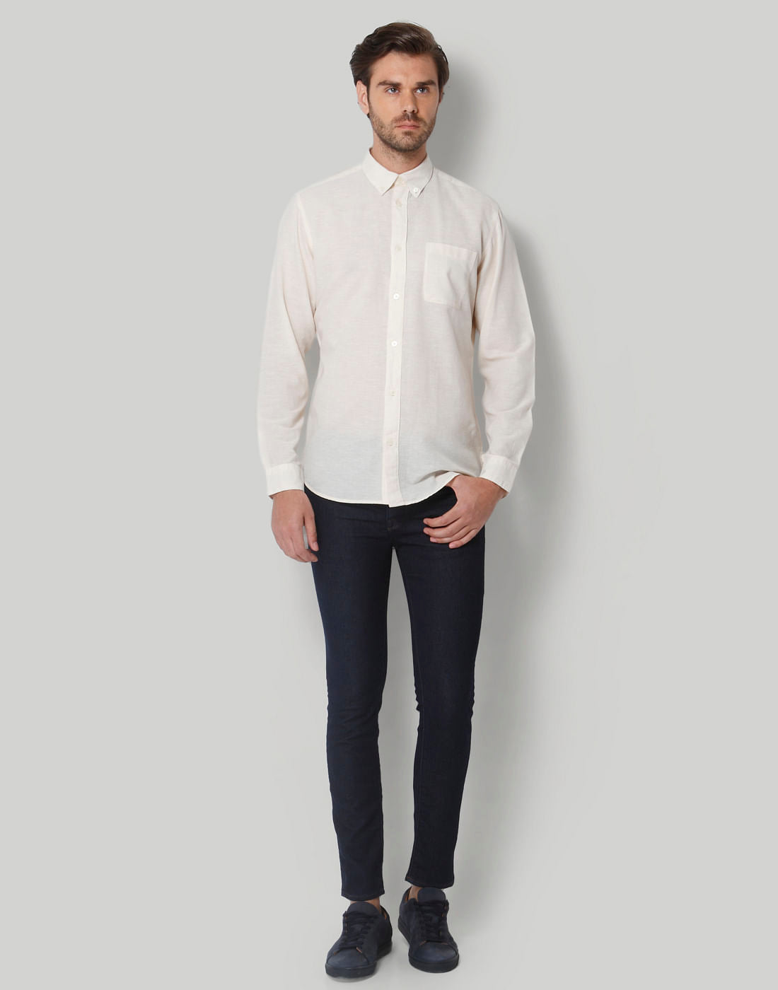 White Full Sleeves Shirt