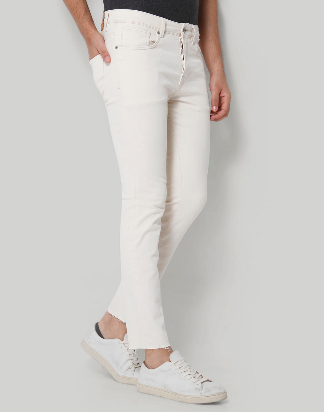 White Slim Fit Jeans