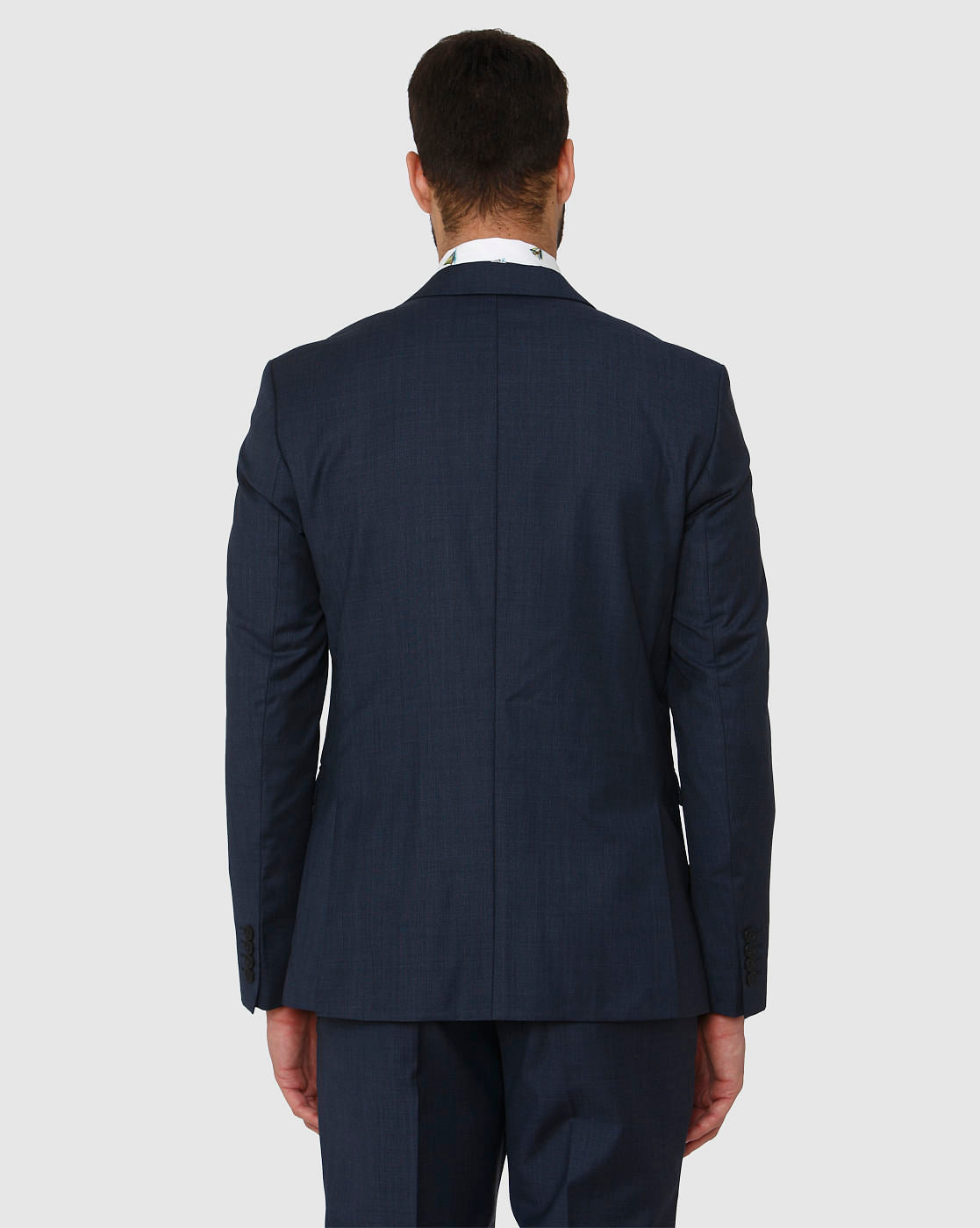 Dark Blue Double Button Slim Fit Formal Blazer