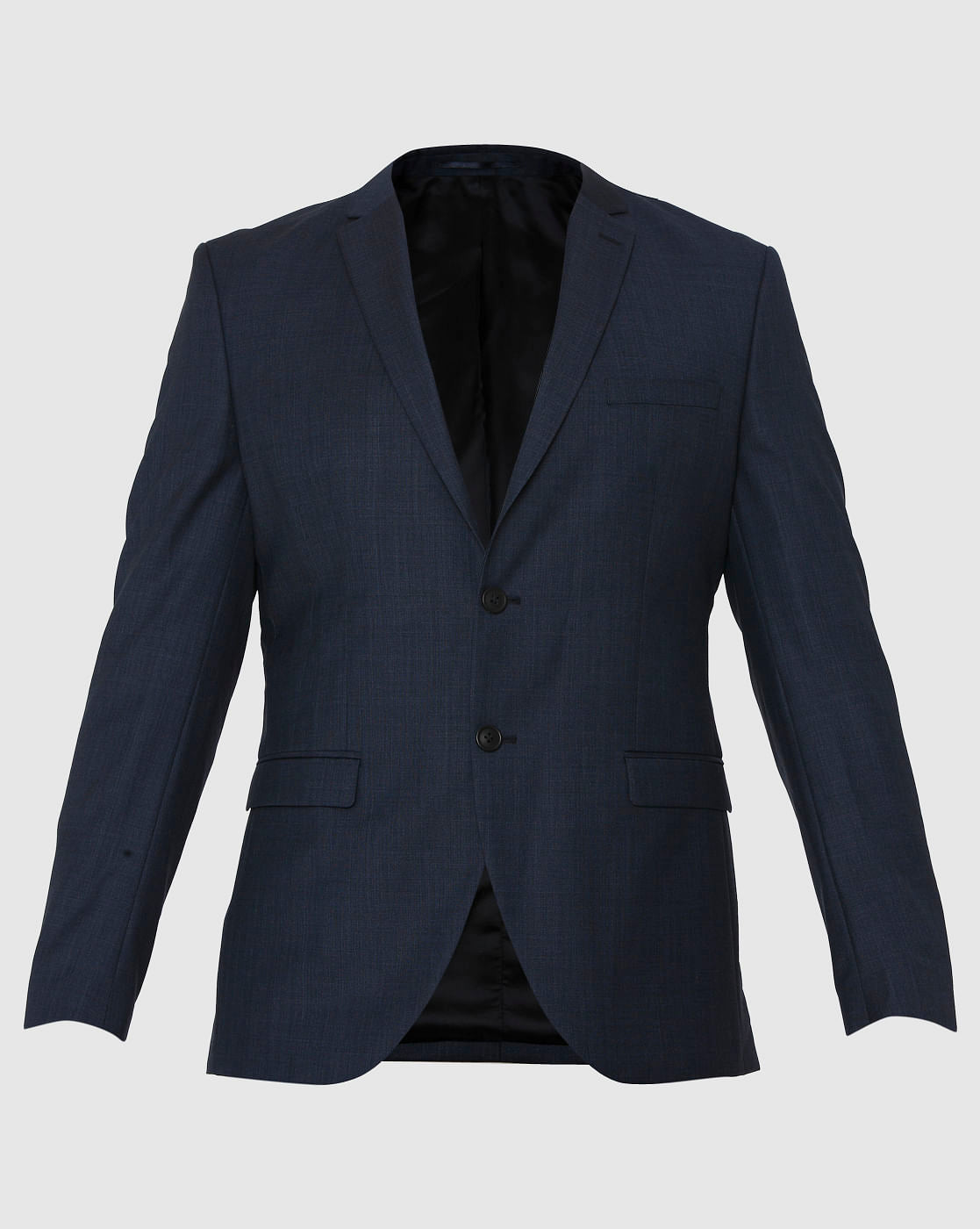 Dark Blue Double Button Slim Fit Formal Blazer