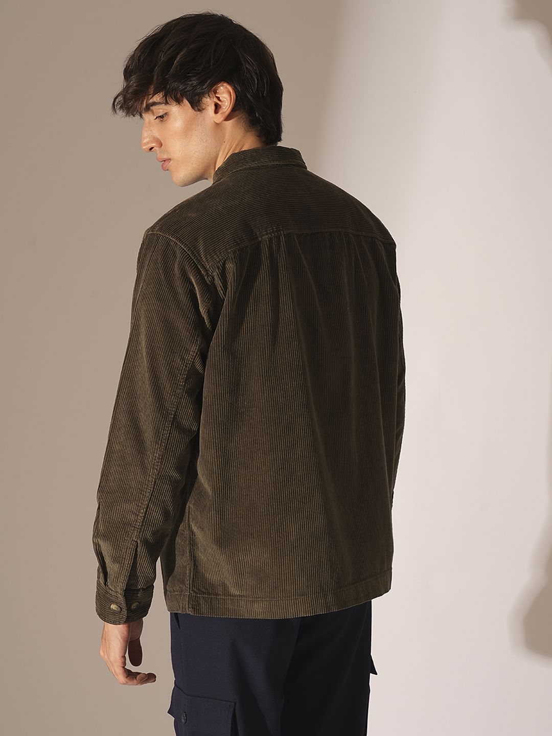 Dark Green Corduroy Overshirt