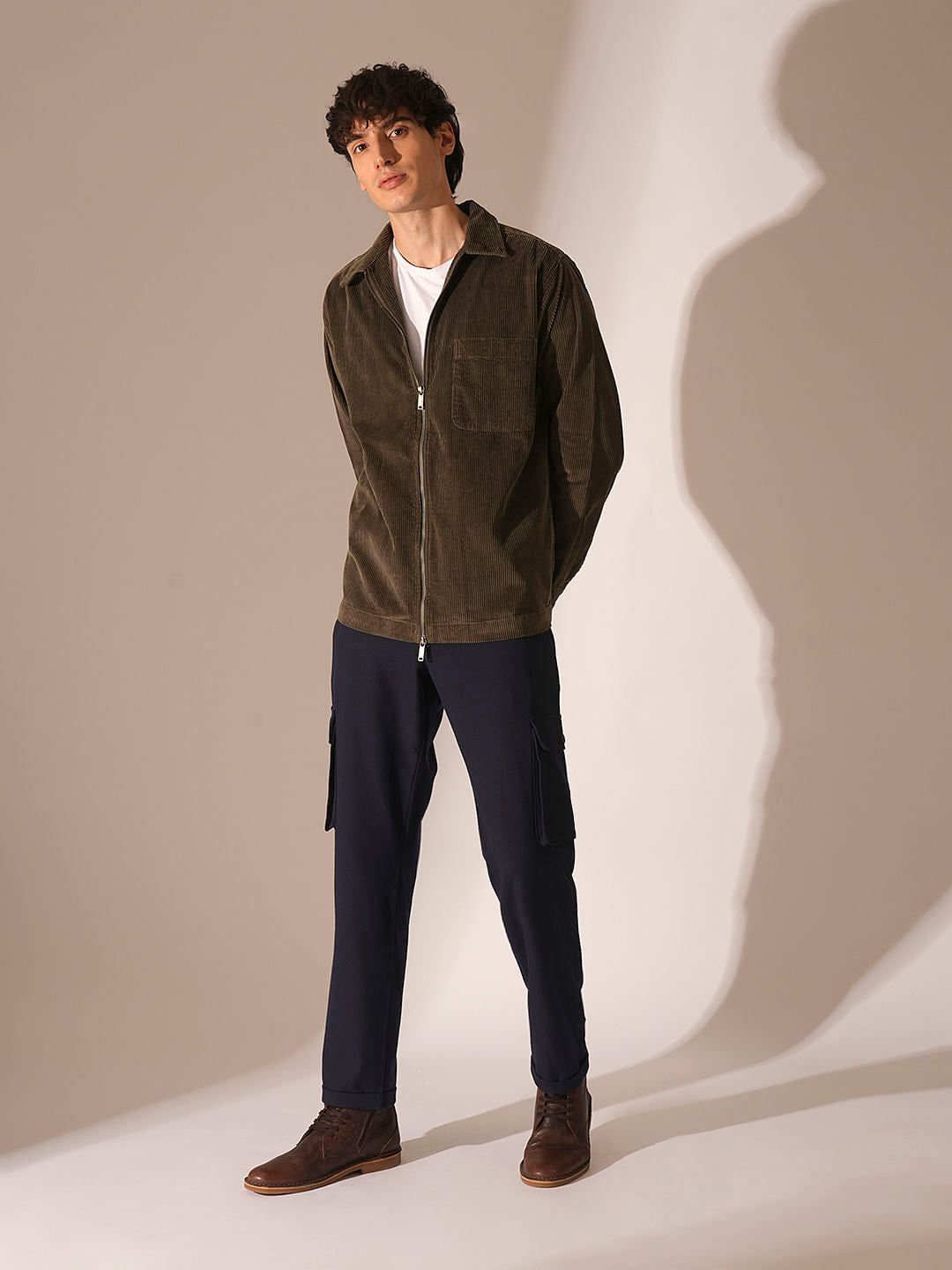 Dark Green Corduroy Overshirt