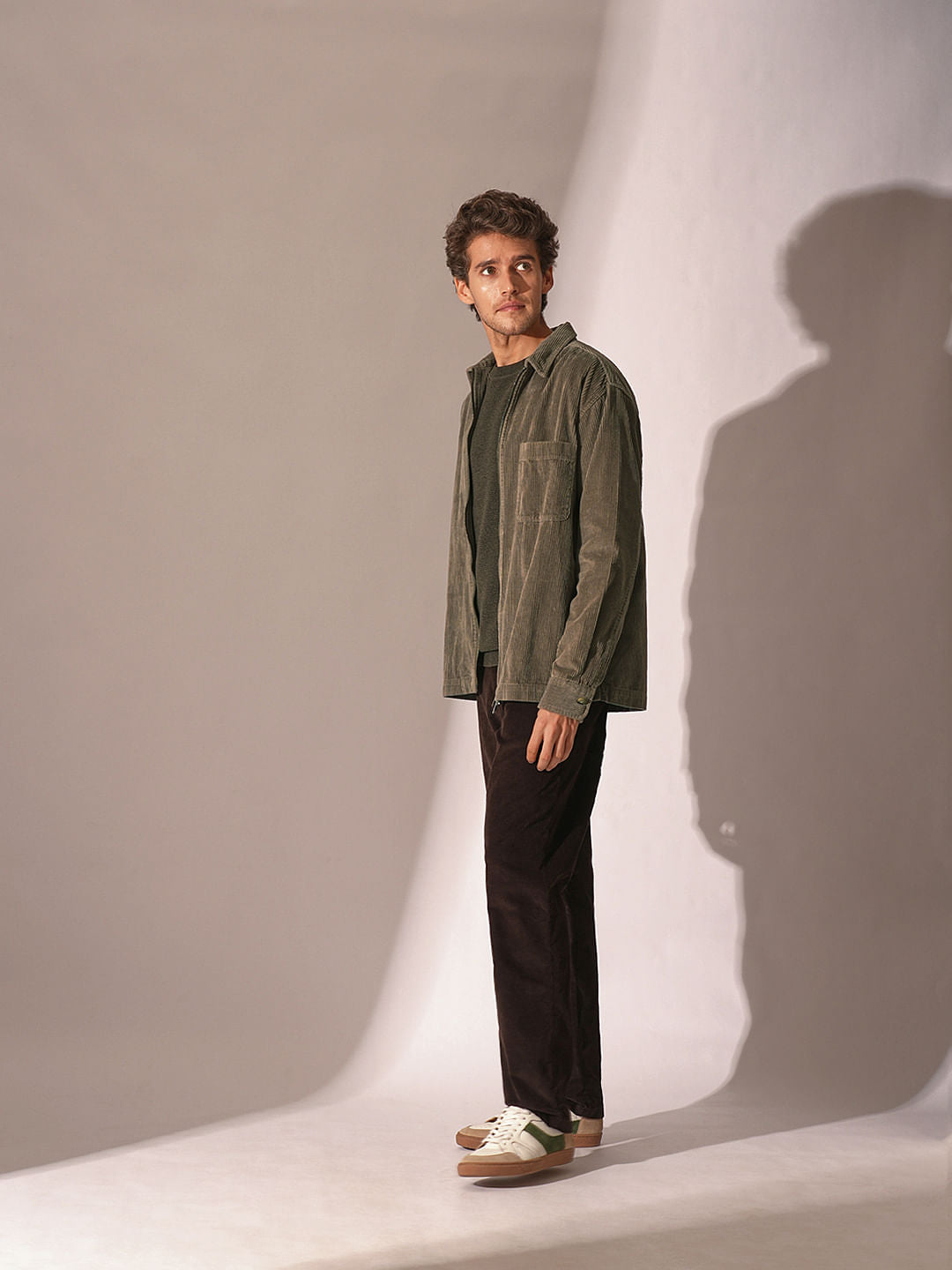 Dark Brown Corduroy Overshirt