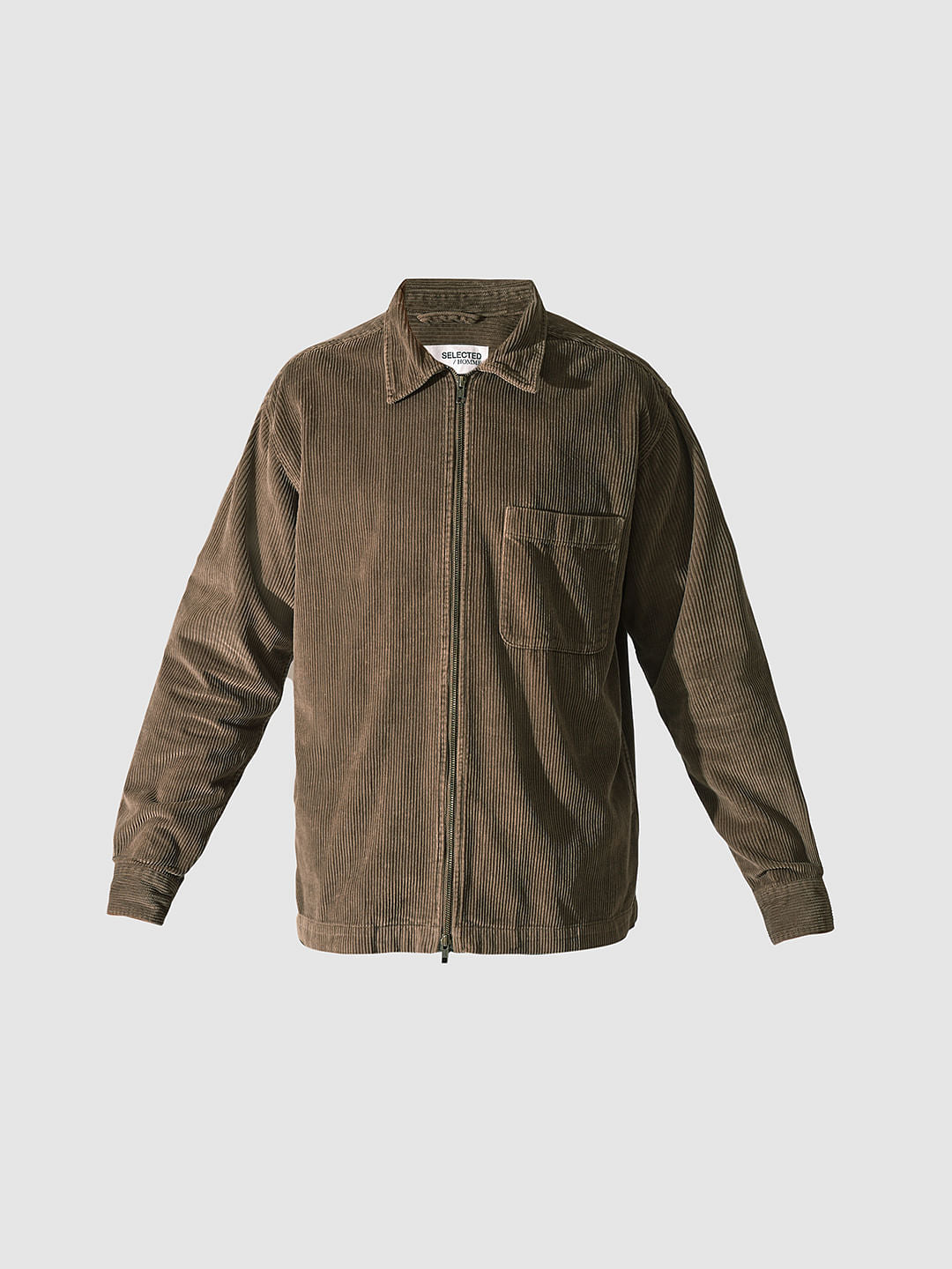 Dark Brown Corduroy Overshirt