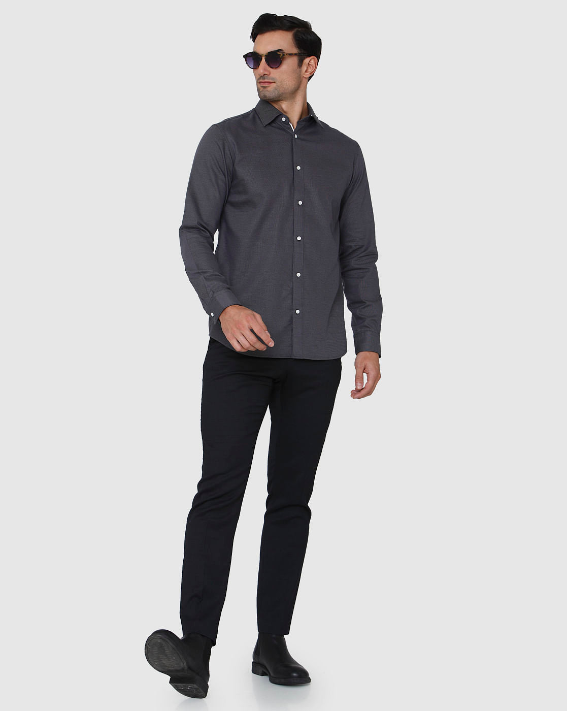 Grey Full Sleeves Shirt