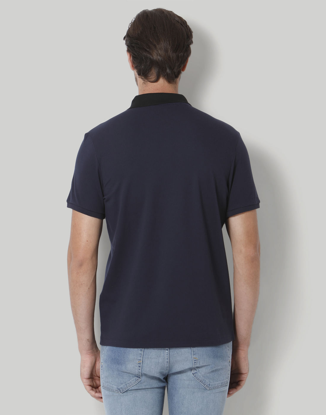 Blue Polo Neck T-Shirt