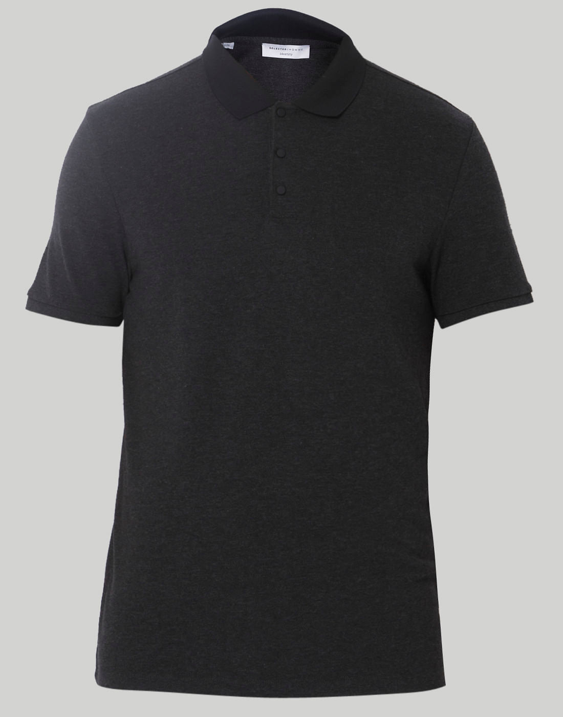 Grey Polo Neck T-Shirt