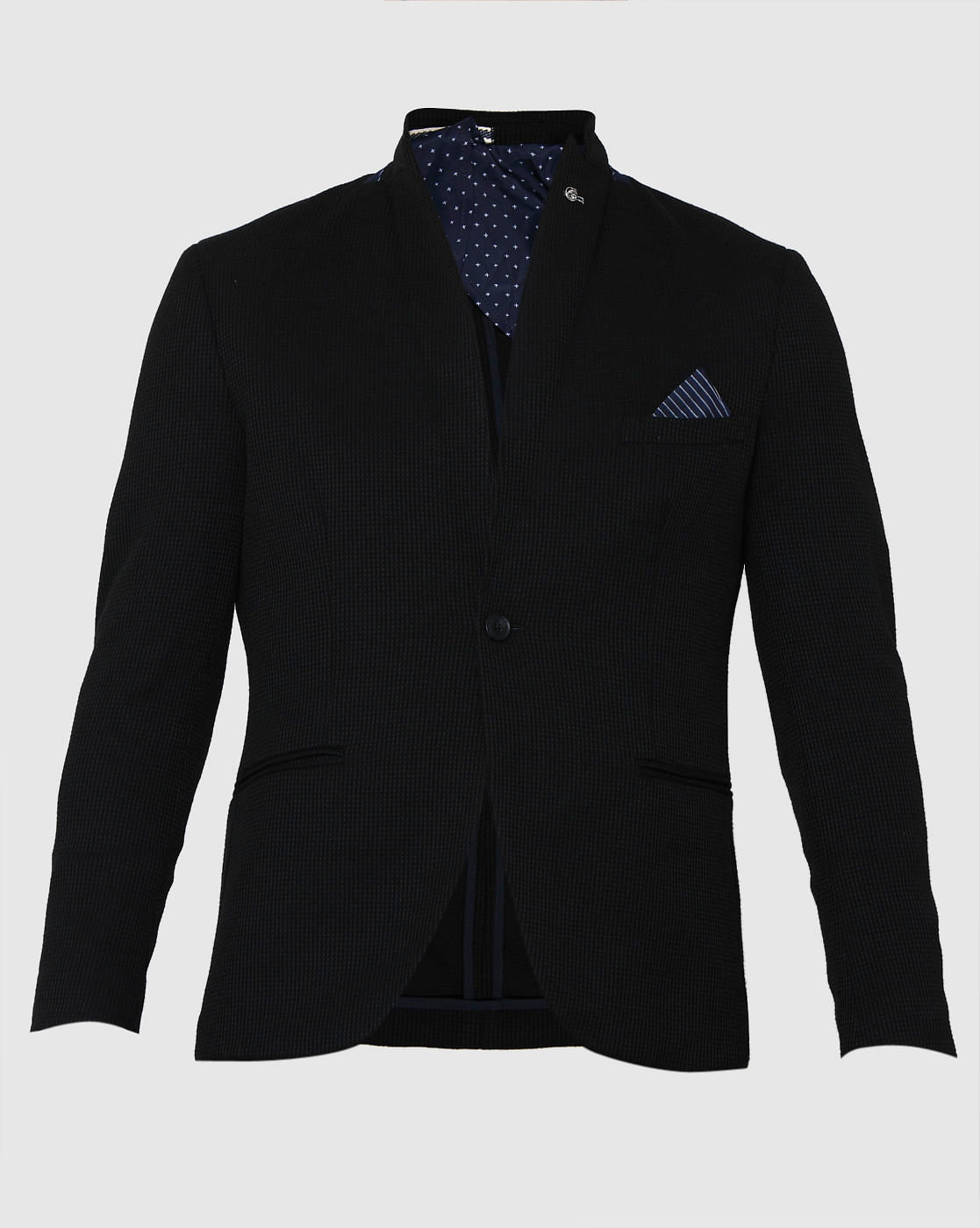 Black Check Formal Blazer