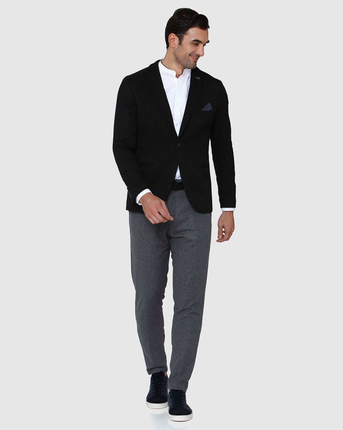 Black Check Formal Blazer