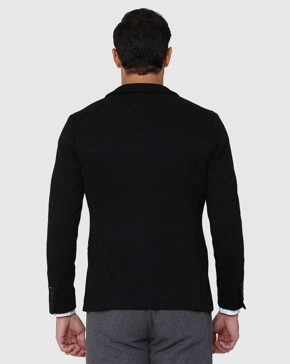 Black Check Formal Blazer