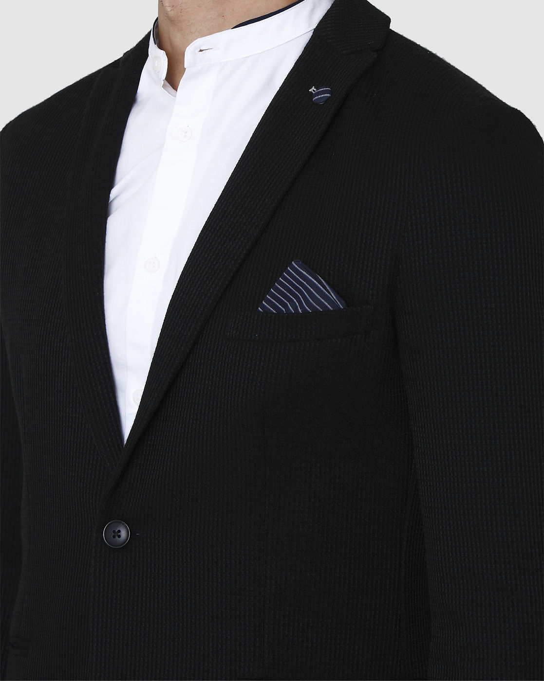 Black Check Formal Blazer