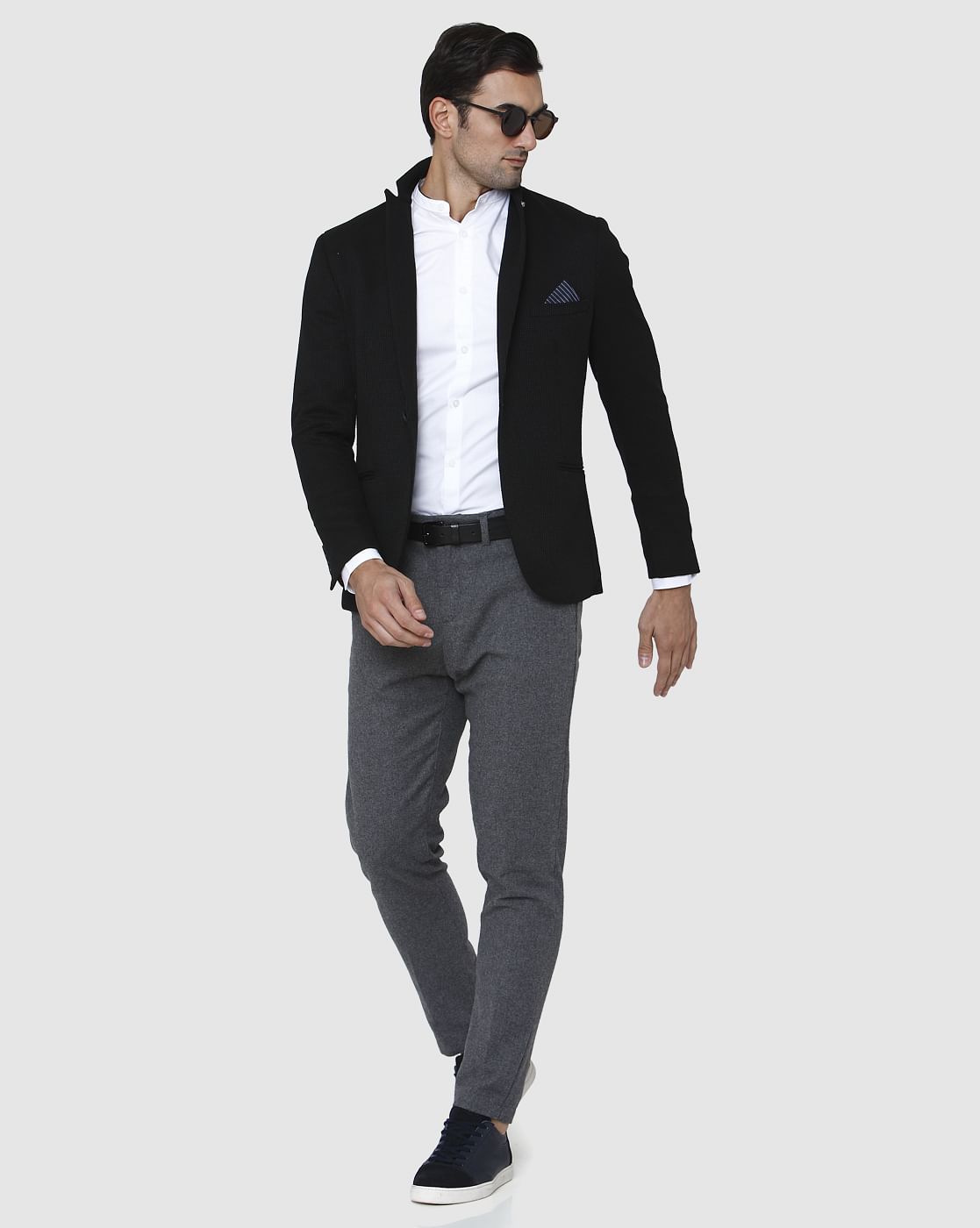 Black Check Formal Blazer
