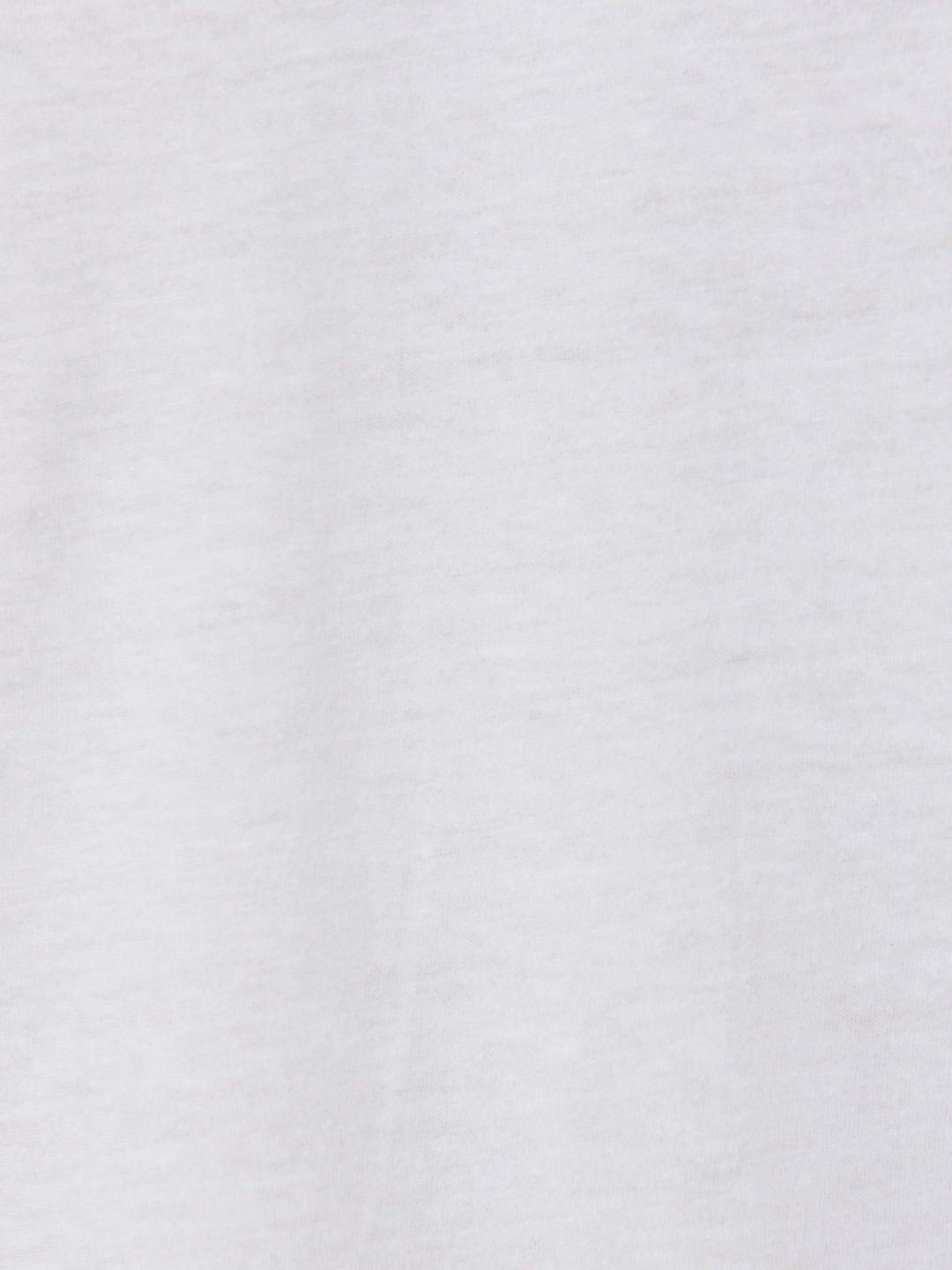 White Raw Edge Crew Neck T-Shirt
