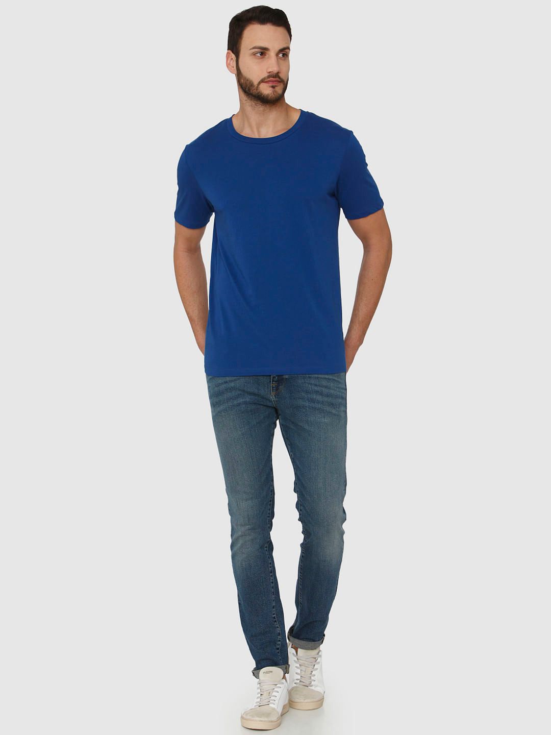 Blue Crew Neck T-Shirt