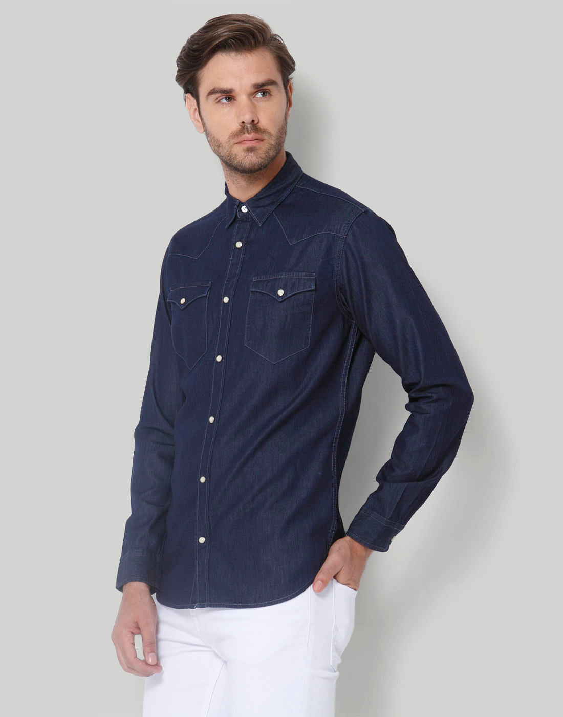 Blue Full Sleeves Shirt