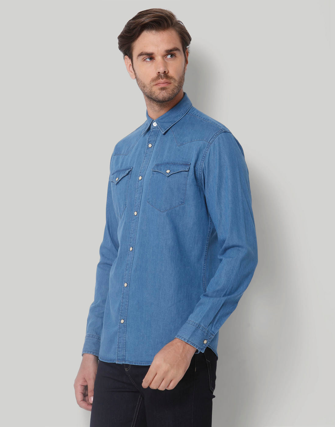Blue Full Sleeves Shirt